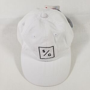 Adams Hat Cap Strap Back White‎ S G Embroidered Cool-Crown Mesh Lining Mens